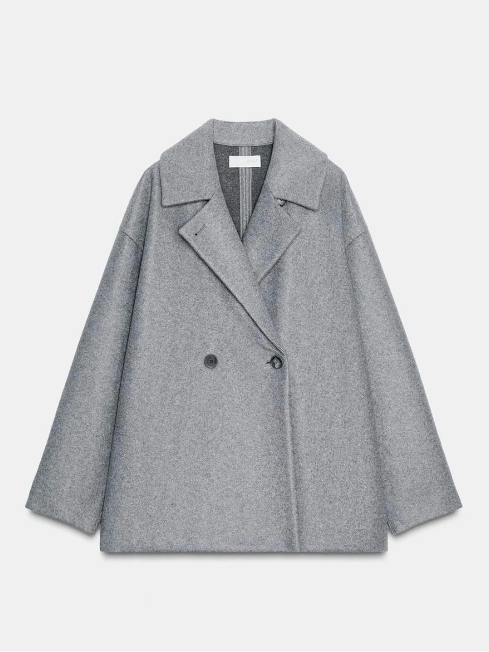 ZARA double breasted coat gray